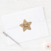 Gouden Glitter Ster leerlingbeloning Sticker (Envelop)