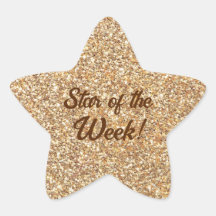 Gouden Glitter Ster leerlingbeloning