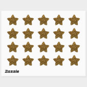 Gouden Glitter Ster Sticker (Vel)