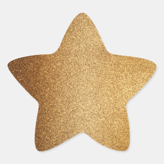 Gouden Glitter Ster Sticker (Voorkant)