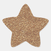 Gouden Glitter Ster Sticker (Voorkant)