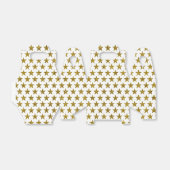 Gouden glitter sterren bedankdoosjes (Uitgevouwen)