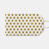 Gouden glitter sterren cadeaulabel (Voorkant (Horizontaal))