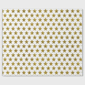 Gouden glitter sterren cadeaupapier (Vlak)