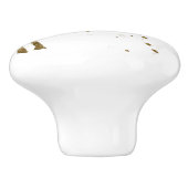 Gouden Glitter Sterren Eenhoorn Magische Sparkle F Keramische Knop (Zijkant)