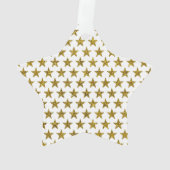 Gouden glitter sterren gepersonaliseerde ornament (achterkant)