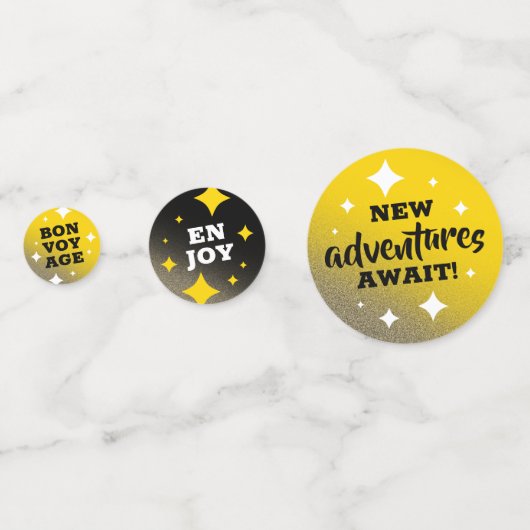 Gouden Glitter sterren Happy Retirement nieuwe avo Confetti (Achterkanten)