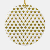 Gouden glitter sterren keramisch ornament (Voorkant)