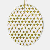 Gouden glitter sterren keramisch ornament (Links)