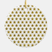 Gouden glitter sterren keramisch ornament (Achterkant)