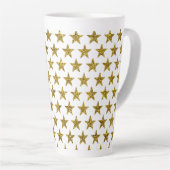 Gouden glitter sterren latte mok (Rechterhoek)