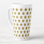Gouden glitter sterren latte mok (Linkerhoek)