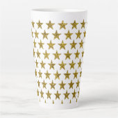 Gouden glitter sterren latte mok (Voorkant)
