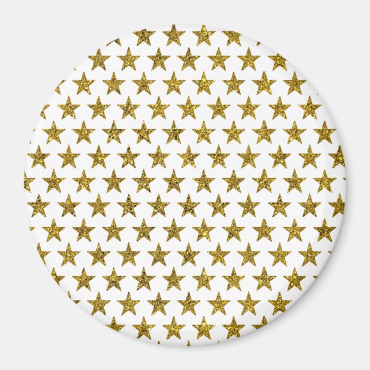 Gouden glitter sterren magneet (Voorkant)