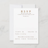 Gouden Glitter Sterren Moderne Bruiloft RSVP (Voorkant)