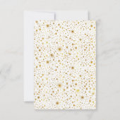 Gouden Glitter Sterren Moderne Bruiloft RSVP (Achterkant)
