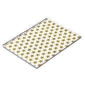 Gouden glitter sterren notitieboek (Linkerzijde)
