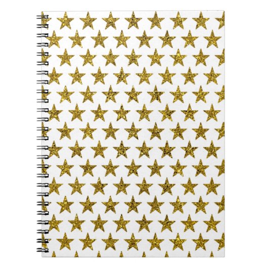 Gouden glitter sterren notitieboek (Voorkant)
