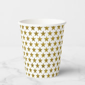Gouden glitter sterren papieren bekers (Voorkant)