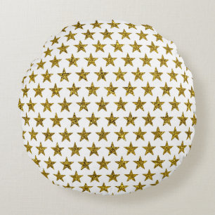 Gouden glitter sterren rond kussen