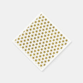 Gouden glitter sterren servet (Hoek)