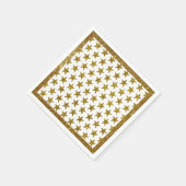 Gouden glitter sterren servetten (Hoek)