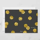 Gouden Glitter Stippen Foto Kerst Kaart (Achterkant)