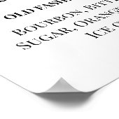 Gouden Glitter Stippen Signature Dranken Huwelijk Poster (Hoek)