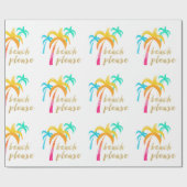 gouden glitter " strand alsjeblieft " met kleurrij cadeaupapier (Vlak)