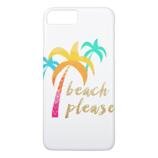 gouden glitter " strand alsjeblieft " met kleurrij Case-Mate iPhone case (Achterkant)