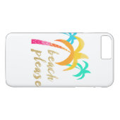 gouden glitter " strand alsjeblieft " met kleurrij Case-Mate iPhone case (Achterkant (Horizontaal))