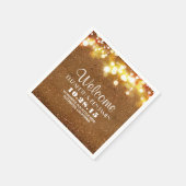 Gouden Glitter String Lights Trouwpapier servetten (Hoek)