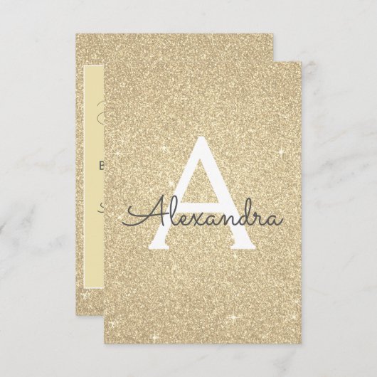 Gouden Glitter Sweet 16 Save the Date Kaart (Voorkant / Achterkant)