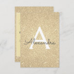 Gouden Glitter Sweet 16 Save the Date Kaart<br><div class="desc">Gold Sparkle Glitter Sweet Sixteen Monogram Naam en Initiaal Bewaar de datum Verjaardagsfeestuitnodiging. Deze uitnodiging is perfect voor het Sparkle Glitter Sweet 16 Verjaardagsfeest dat in stijl wil vieren.</div>