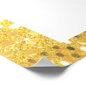 Gouden glitter Sweet Sixteen Bat Mitzvah bord Poster (Hoek)