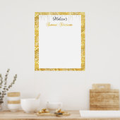 Gouden glitter Sweet Sixteen Bat Mitzvah bord Poster (Keuken)