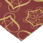 Gouden Glitter Swirl Ornamenten Tafelkleed (Gekanteld)