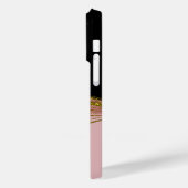 Gouden Glitter Swish, Blush en Zwart Gepersonalise Case-Mate iPhone Case (Achterkant / Links)