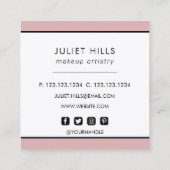 Gouden Glitter Swish, Blush en Zwart Visitekaartje (Achterkant)