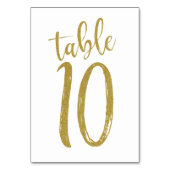 Gouden Glitter Tafelnummer10 Kaart (Voorkant)