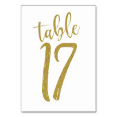 Gouden Glitter Tafelnummer 17 (Voorkant)