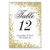 Gouden Glitter Tafelnummer Kaart, 3,5" x 5" (Achterkant)