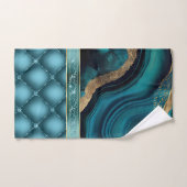 Gouden Glitter Teal Agate Marmer Diamanten Bad Handdoek (Handdoek)
