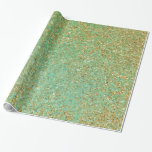Gouden Glitter Teal Aqua Meisjesachtige Glam Trend Cadeaupapier<br><div class="desc">Gouden Glitter Teal Aqua Meisjesachtige Glam Trendy Feest Inpakpapier</div>