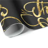 Gouden Glitter tekst ontwerp- Thanksgiving Cadeaupapier (Rol Hoek)