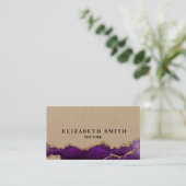 Gouden Glitter Textuur Marmeren Visitekaartje (Staand voorkant)