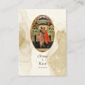 Gouden Glitter Textuur Orthodox Bruiloft Gebed Kaa Plaatskaartje (Voorkant)