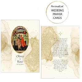 Gouden Glitter Textuur Orthodox Bruiloft Gebed Kaa Plaatskaartje