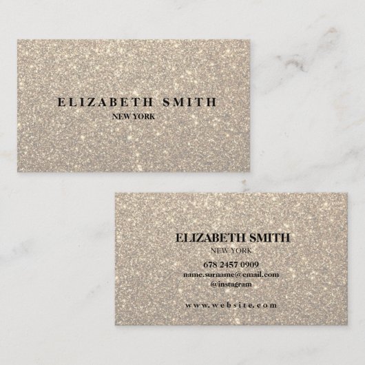 Gouden Glitter Textuur Visitekaartje (Voorkant / Achterkant)