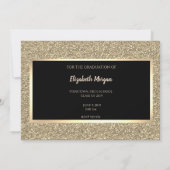 Gouden glitter, tiara afstudeerdata bewaren save the date (Achterkant)